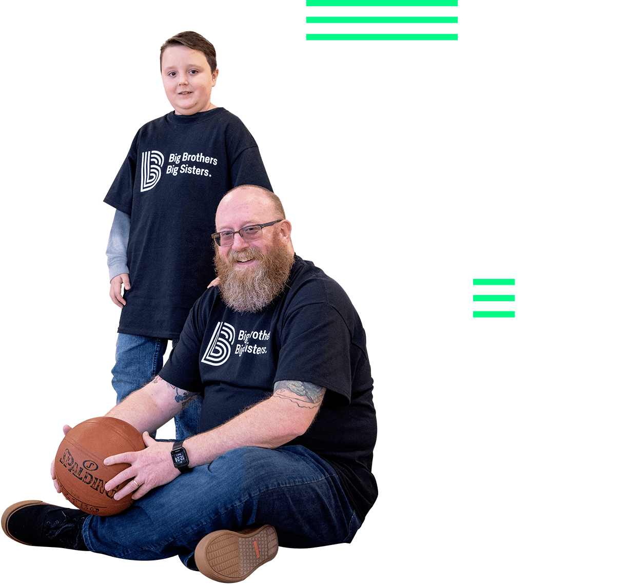 A Big sitting with his Little